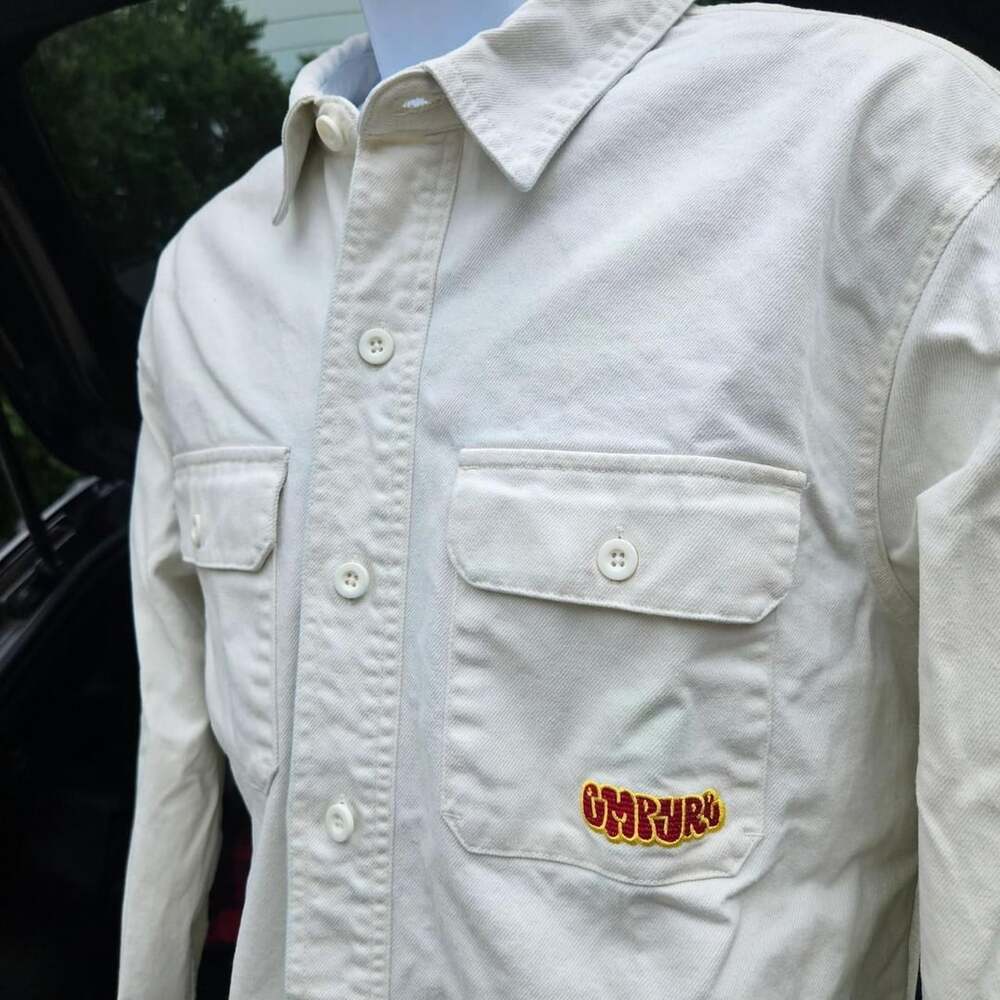 Empyre Heavyweight Canvas Button-Down Shirt Off-White